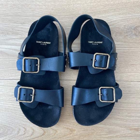 ysl studded sandals